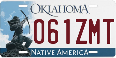 OK license plate 061ZMT
