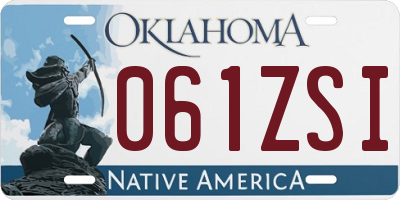 OK license plate 061ZSI