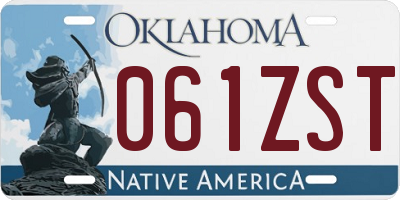 OK license plate 061ZST