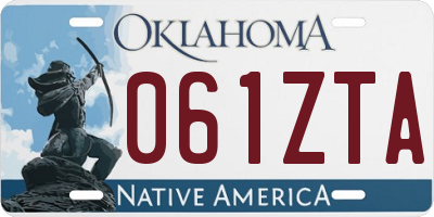 OK license plate 061ZTA