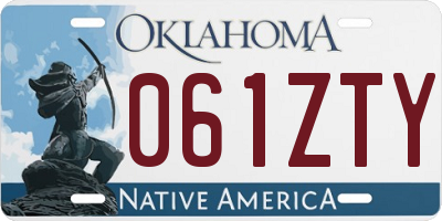 OK license plate 061ZTY