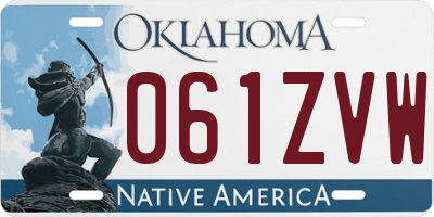 OK license plate 061ZVW