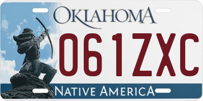 OK license plate 061ZXC
