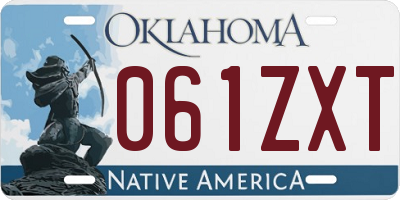 OK license plate 061ZXT