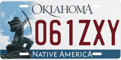 OK license plate 061ZXY