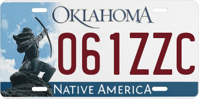 OK license plate 061ZZC