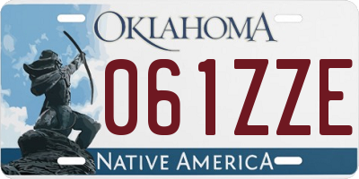 OK license plate 061ZZE