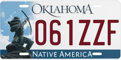 OK license plate 061ZZF