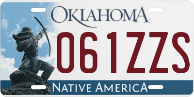 OK license plate 061ZZS