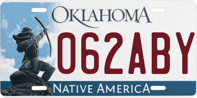 OK license plate 062ABY