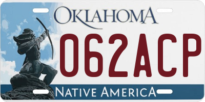 OK license plate 062ACP