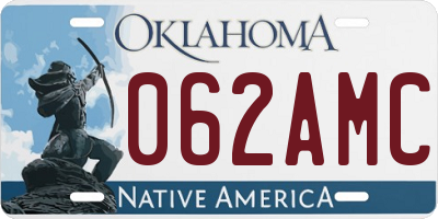 OK license plate 062AMC