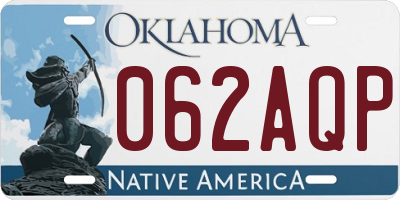 OK license plate 062AQP