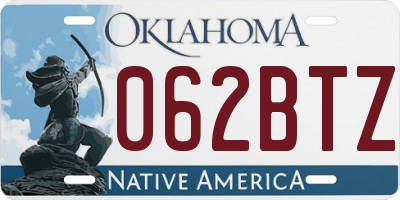 OK license plate 062BTZ