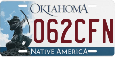 OK license plate 062CFN
