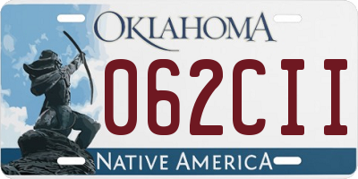 OK license plate 062CII