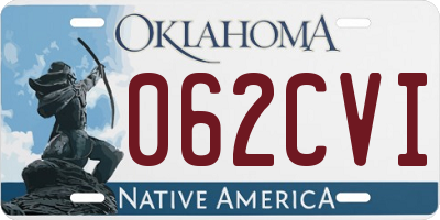 OK license plate 062CVI