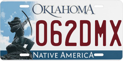 OK license plate 062DMX