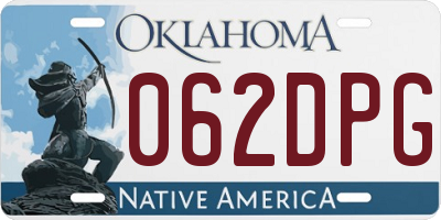 OK license plate 062DPG