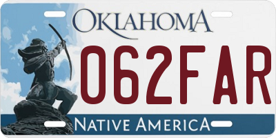 OK license plate 062FAR