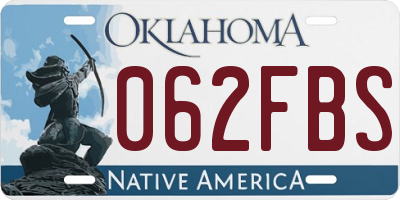 OK license plate 062FBS