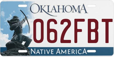 OK license plate 062FBT