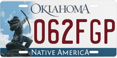 OK license plate 062FGP