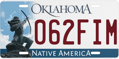 OK license plate 062FIM