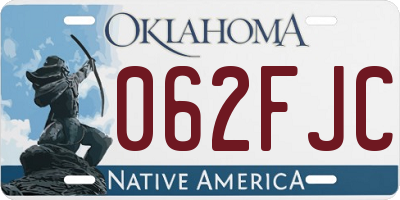OK license plate 062FJC