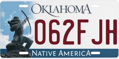 OK license plate 062FJH