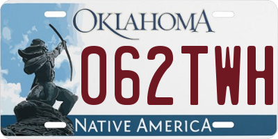 OK license plate 062TWH