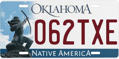OK license plate 062TXE