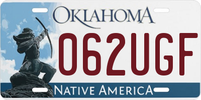 OK license plate 062UGF