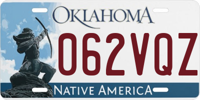 OK license plate 062VQZ