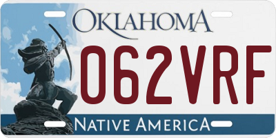 OK license plate 062VRF