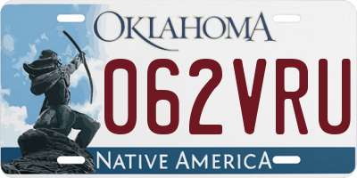OK license plate 062VRU