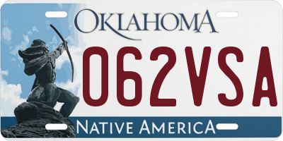 OK license plate 062VSA