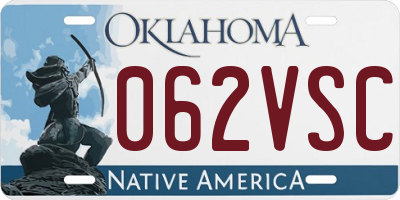 OK license plate 062VSC