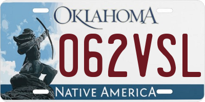 OK license plate 062VSL