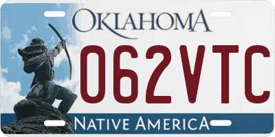 OK license plate 062VTC