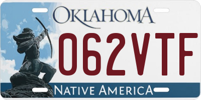 OK license plate 062VTF