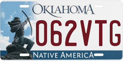 OK license plate 062VTG