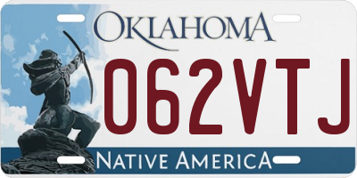 OK license plate 062VTJ