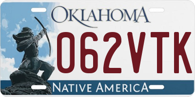 OK license plate 062VTK