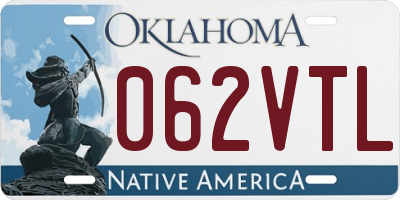OK license plate 062VTL