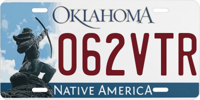 OK license plate 062VTR