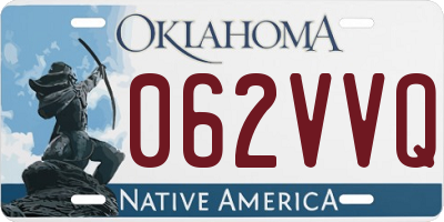 OK license plate 062VVQ