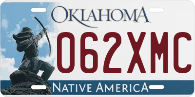 OK license plate 062XMC