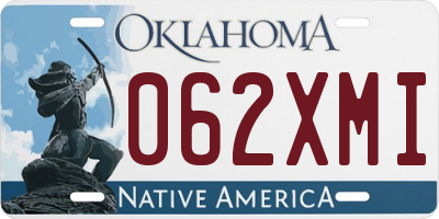 OK license plate 062XMI