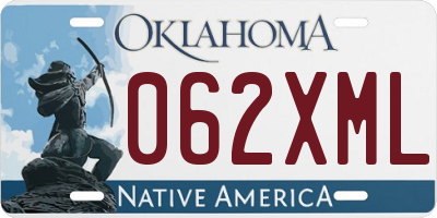 OK license plate 062XML